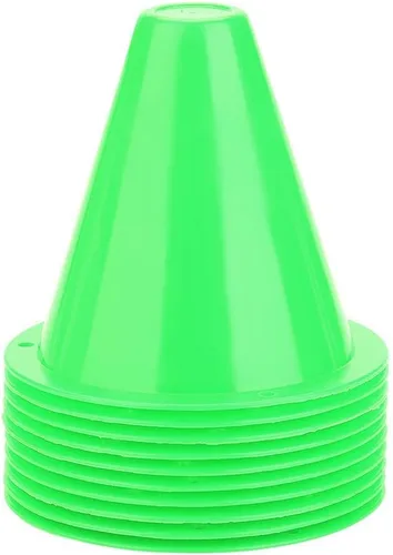 Health Gear - 10 conos de entrenamiento de fútbol, conos de tráfico de entrenamiento de 3 pulgadas, marcador de soporte de entrenamiento de fútbol