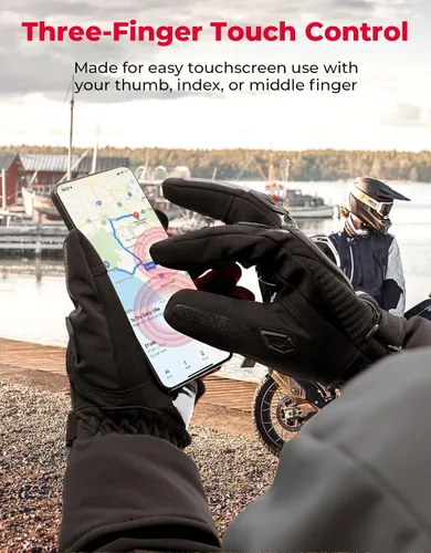 Miniatura 5 de Guantes para moto, invierno, para hombres y mujeres, impermeables