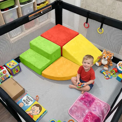 Miniatura 3 de YENING Bloques grandes de escalada de espuma para niños pequeños de 1 a 3 años, juguetes de escalada para bebés de 1 año, juego suave para bebés