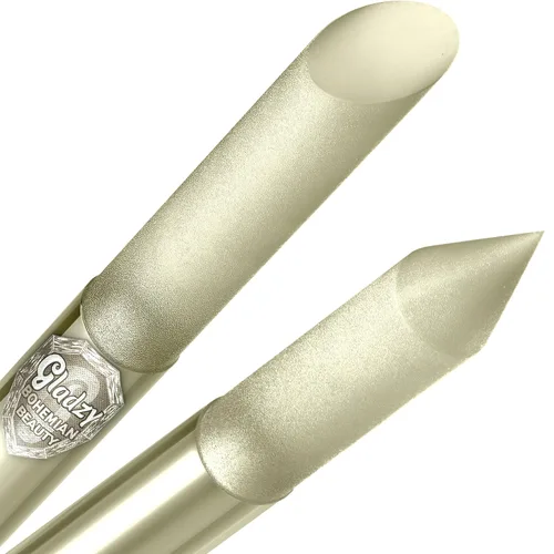 Miniatura 18 de Gladzy - Empujador de cutículas de vidrio, barra de manicura, calidad checa auténtica, removedor de cutículas de precisión profesional, superficie
