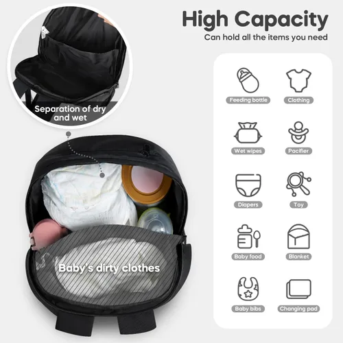 Miniatura 3 de mamatepe - Bolsa de almacenamiento a presión compatible con asiento de automóvil infantil Doona, bolsa organizadora, mochila portátil para viaje