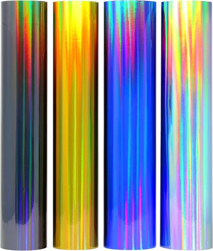 Miniatura 4 de VViViD DECO65 - Rollo de vinilo adhesivo multicolor metálico con purpurina para manualidades (paquete de 8 colores cromados
