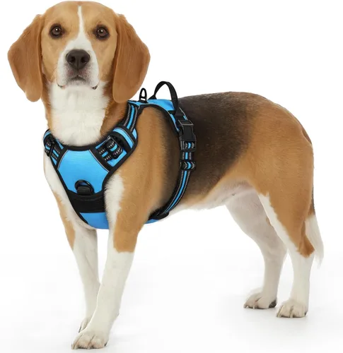 Miniatura 48 de Eagloo Arnés para perro pequeño, sin tirones, chaleco de servicio con tiras reflectantes y asa de control, ajustable y cómodo para caminar, arnés