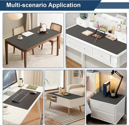Miniatura 20 de Protector de mesa transparente de 12 x 36 pulgadas, 1.5 mm de grosor, cubierta de mesa de plástico impermeable, protector de mesa transparente