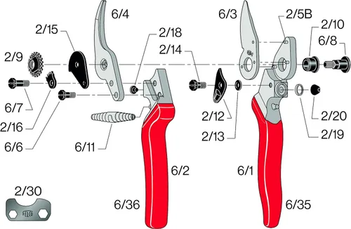 Miniatura 3 de Felco Tijeras de podar F6 - Cortadoras de jardín de 7.7 pulgadas fabricadas en Suiza para manos medianas Podadoras de mano para jardinería