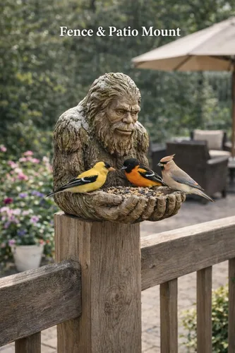 Miniatura 6 de Bigfoot - Comedero para pájaros de árbol – Sasquatch Big Foot Birdfeeder – Escultura de alimentación de pájaros de invierno estatua de jardín
