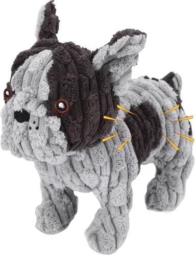 Miniatura 11 de Letsmeet Juguetes para perros duraderos y chirriantes de felpa para la dentición del cachorro, juguetes masticables para perros pequeños, medianos