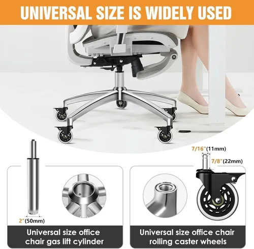 Miniatura 5 de Repuesto de base para silla de oficina (3300 libras) – Reemplazo de base de sillas de oficina de aleación resistente, patas de metal reforzadas