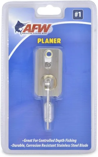 AFW American Fishing Wire Planer Board con hoja de acero inoxidable resistente a la corrosión - Uso para arrastre de profundidad controlada en alta