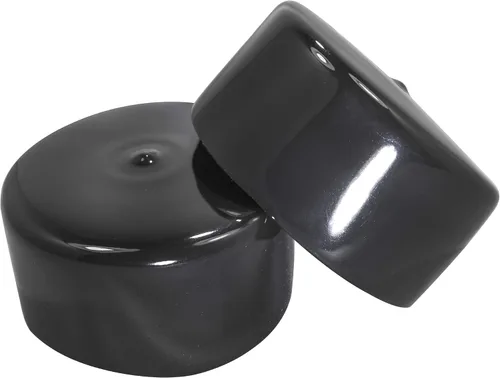 Miniatura 25 de Prescott Plastics Tapones de plástico flexibles de 1/2" (12.7 mm) de diámetro exterior, tapas redondas de tubo de metal negro, inserciones fuertes