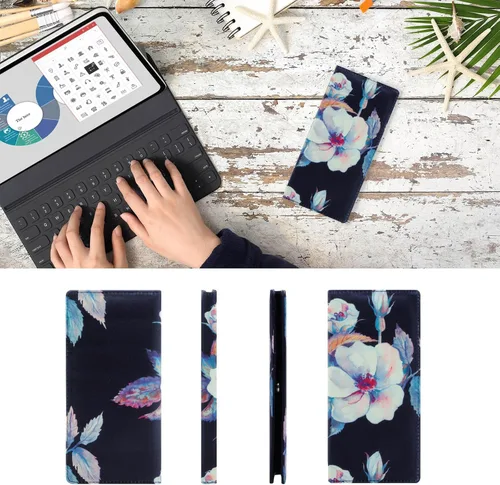 Miniatura 110 de HUA ANGEL Billetera para mujer, ultra delgada y delgada, con bloqueo RFID, tarjetero de crédito, doble embrague, carteras largas, regalo para A-ámbar