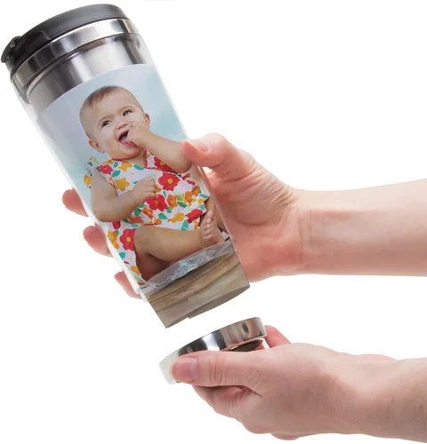 Miniatura 3 de Thermo-Temp Vaso de viaje de acero inoxidable con fotos: crea el tuyo propio