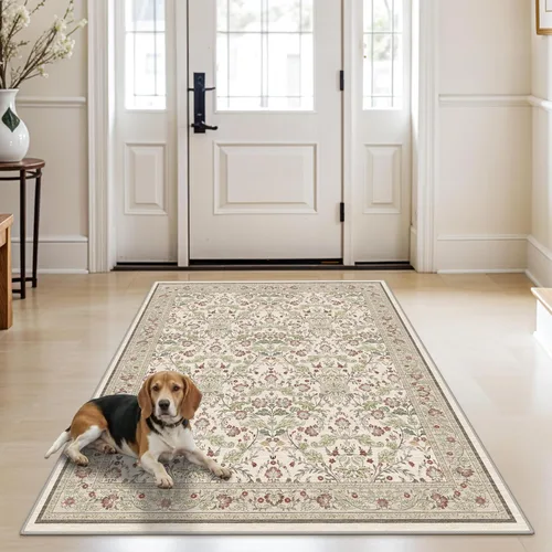 Miniatura 49 de Alfombras de área 9x12 para sala de estar: Alfombra oriental lavable de 108 pies cuadrados para dormitorio - Alfombra de pelo bajo ultra delgada