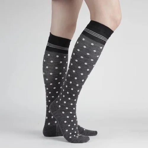 Miniatura 4 de ja vie Calcetines cómodos de lana merino para mujeres y hombres, calcetines de compresión graduados (15-20 mmHg) medias de compresión hasta