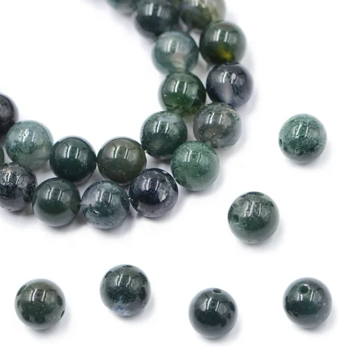 Miniatura 35 de AD Beads Cuentas redondas sueltas de piedras preciosas naturales de 15 pulgadas para pulseras, collares, aretes, manualidades, manualidades