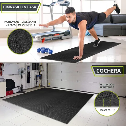 Miniatura 3 de ProsourceFit Tapete de ejercicio de rompecabezas de ½ pulgada, azulejos de espuma EVA entrelazados para gimnasio en casa, tapete