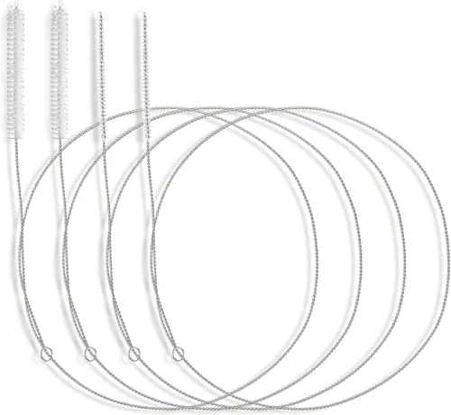 4 limpiadores de tuberías extralargos con cerdas de nailon suaves, cepillo de limpieza para tubo, manguera, botella, desagüe del refrigerador, 3.3