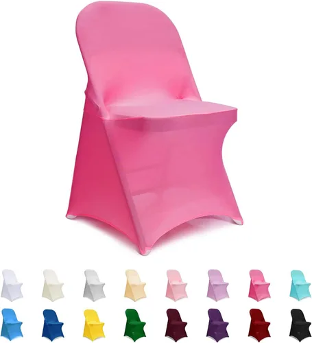 Miniatura 17 de ManMengJi Fundas para sillas plegables amarillas, fundas universales para sillas de 6 piezas, se adaptan a la mayoría de sillas plegables sin