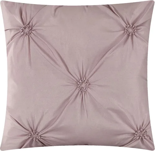 Miniatura 8 de Grand Avenue Juego de edredón Blush King, ropa de cama bordada con costuras de cadena, juego de cama floral de 7 piezas, edredones, falda de cama