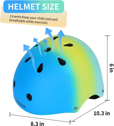 Miniatura 2 de Kids Helmet Toddler Bike Helmets for Ages 2-3-5-8-14 Years Kids Girls Boys Youth, Adjustable Multi-Sport Helmet for Skateboard Cycling Scooter Azul