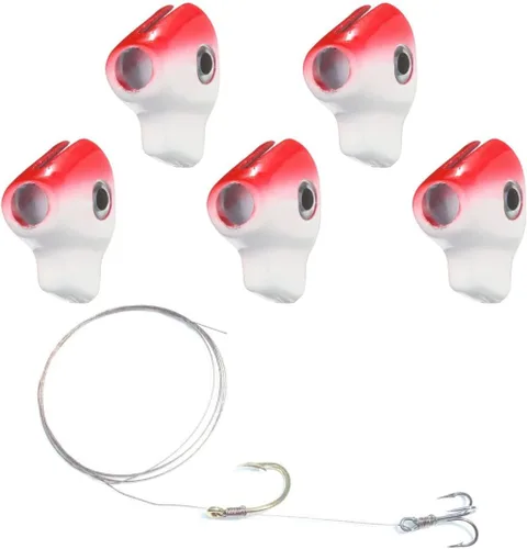 Miniatura 12 de Ballyhoo - Señuelos de arrastre con aparejo offshore gratuito incluido para Mahi Mahi Dolphin Dorado Wahoo Marlin Atún Offshore Big Game Señuelos