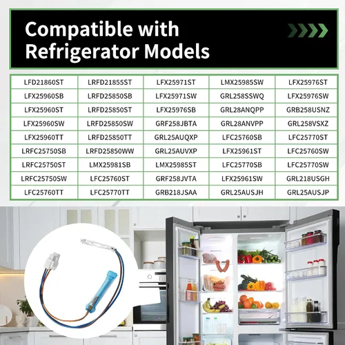 Miniatura 3 de 6615JB2005H Conjunto de sensor de temperatura de descongelación para refrigerador LG Kenmore compatible con LG, Samsung y Kenmore. El conjunto