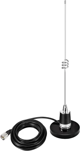 Miniatura 12 de Bingfu Antena de radio móvil VHF UHF 144/430MHz Banda dual 136-174MHz 400-470MHz Radio jamón para vehículo Antena de montaje NMO para coche, camión
