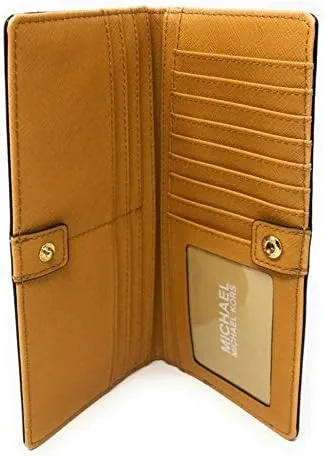 Miniatura 5 de Michael Kors - Billetera de viaje plegable, plana y delgada en cuero saffiano