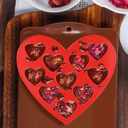 Miniatura 2 de Molde de silicona para tartas, molde para hacer dulces, molde de chocolate en forma de corazón, bandeja para cubitos de hielo, molde para hornear