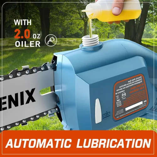 Miniatura 5 de SENIX CSPE6.5-M Sierra de poste eléctrica manual con cable de 6.5 amperios con barra y cadena Oregon de 8 pulgadas, sierra de cadena para podar