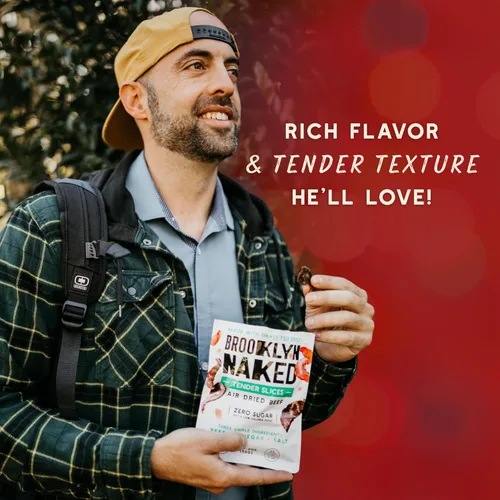 Miniatura 5 de Brooklyn Biltong Regalo de carne seca de res para hombres (Paquete de caja de regalo Biltong de 7) – Carne de res saludable alimentada con pasto