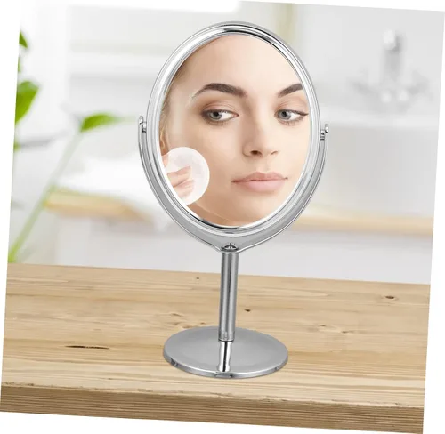 Miniatura 7 de Espejo de maquillaje de doble cara, luces de aumento, pequeño espejo de escritorio para tocador de mesa y baño