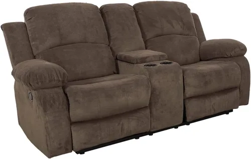 Miniatura 17 de Juego de muebles de sala de estar de cuero reconstituido con sofá reclinable, juego de sofá reclinable, silla de dos cuerpos, juegos de muebles