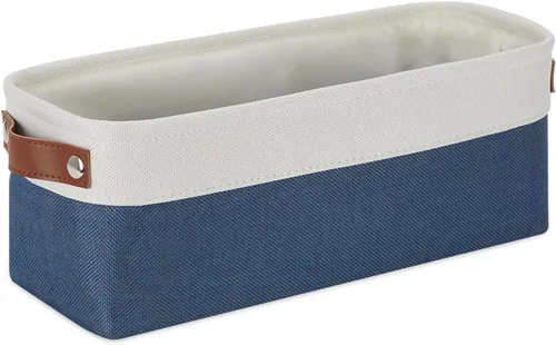 Miniatura 39 de DULLEMELO Cesta de almacenamiento pequeña, cesta de papel higiénico, contenedor de almacenamiento estrecho para baño, cesta de baño para organizar