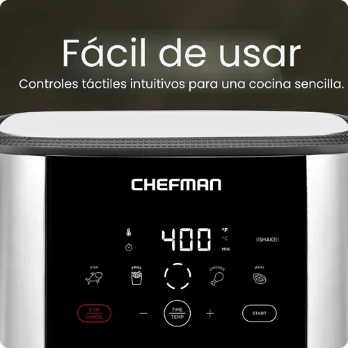 Miniatura 4 de Chefman TurboFry Touch - Freidora de aire táctil, tamaño familiar grande de 5 cuartos de galón, preajustes de control digital con un toque, papas