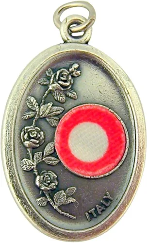 Miniatura 2 de Medalla católica de la tercera clase con base de tono plateado, 1.0in