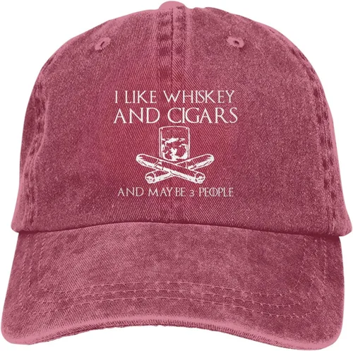 Miniatura 85 de Philysonic Funny Hat I Like Whisky and Cigars and Maybe 3 People Sombreros para Hombres Gorras de Béisbol Gorras Ajustables