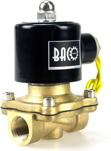 Miniatura 12 de Válvula solenoide eléctrica de latón Bacoeng de 1 pulgada y 110 V CA (NPT, normalmente cerrada)