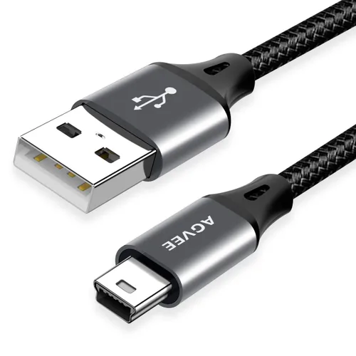 Miniatura 2 de AGVEE Paquete de 2 cables de carga Gpsmap de repuesto de 10 pies para Garmin Nuvi GPS, cable de carga Gpsmap, TI-84 Plus/CE/C plateado, micrófono