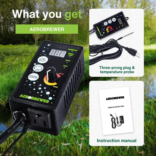 Miniatura 5 de AEROBREWER Controlador de temperatura + potencia - Controladores de velocidad variable para bomba de agua de motor eléctrico, controlador