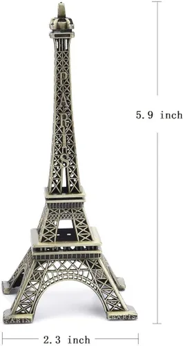 Miniatura 4 de Nightwolf® 5.9 pulgadas bronce Paris Torre Eiffel modelado hierro arte arte regalo para decoración del hogar estatuas