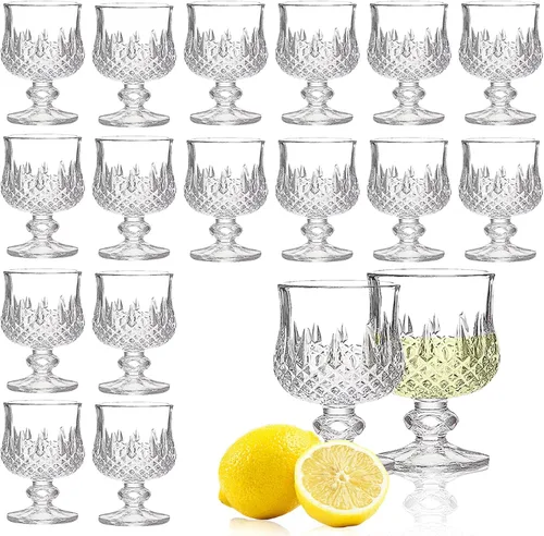 Miniatura 7 de Cordial Glasses, 1.7oz/1.7 fl oz, juego de 16 vasos de chupito, vasos de chupito con tallo/tequila/vasos de jerez