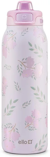 Miniatura 11 de Ello Pop & Fill Insulated Stainless Steel Water Bottle with Quick Fill Lid, Leakproof Locking, Sip or Chug Spout, BPA-Free, Double Wall Vacuum Negro