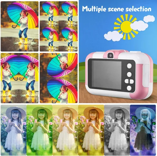 Miniatura 5 de Cámara para niños, videocámara digital para selfie, 1080P, doble lente de 2.4 pulgadas, HD, regalos electrónicos de cumpleaños, Navidad, juguetes