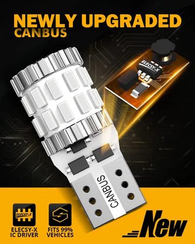 Miniatura 5 de Auxbeam Bombillas LED 194 mejoradas azules, 400% más brillantes, extremadamente brillantes, sin errores Canbus, bombillas LED 168 2825 T10 W5W