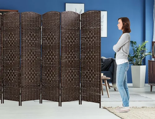 Miniatura 7 de Divisores de habitación de madera de 4 paneles y pantallas de privacidad plegables, divisores y divisores de habitación de 6 pies de alto y 6 pies