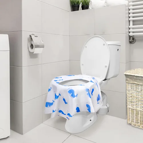 Miniatura 8 de Paquete de 20 fundas desechables para asiento de inodoro, fundas desechables extra grandes para adultos, forros de entrenamiento para ir al baño