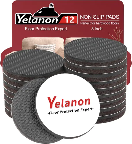 Miniatura 14 de Yelanon Almohadillas antideslizantes para muebles - 36 piezas de 1 pulgada, pinzas autoadhesivas de goma para patas de muebles, antideslizantes