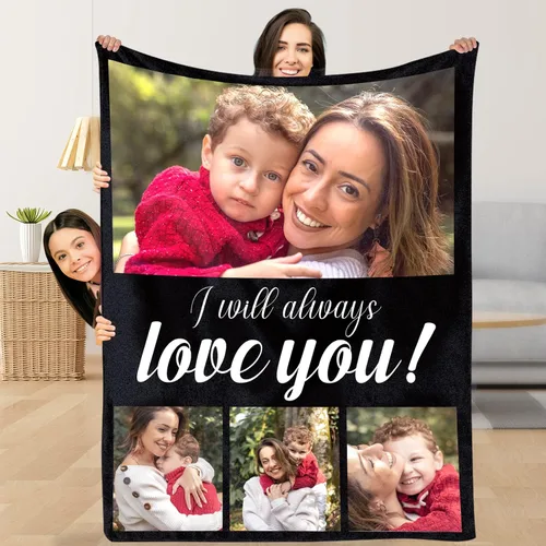 Miniatura 88 de Manta personalizada con foto/texto, manta con imagen personalizada, regalos de amor, regalos personalizados para parejas para novio, novia, esposa