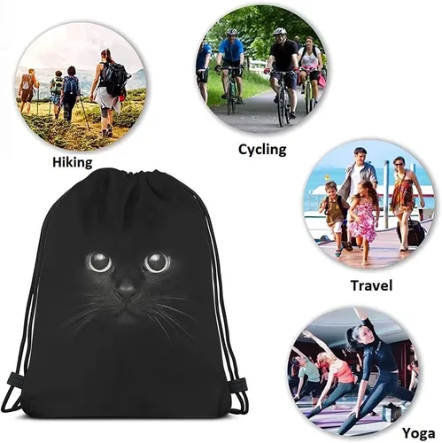Miniatura 7 de Beabes Bolsas de cordón de arte abstracto Bolsa de mochila Bolsa de gimnasio Bolsa de cordón, Multi-a204, Mochilas de viaje